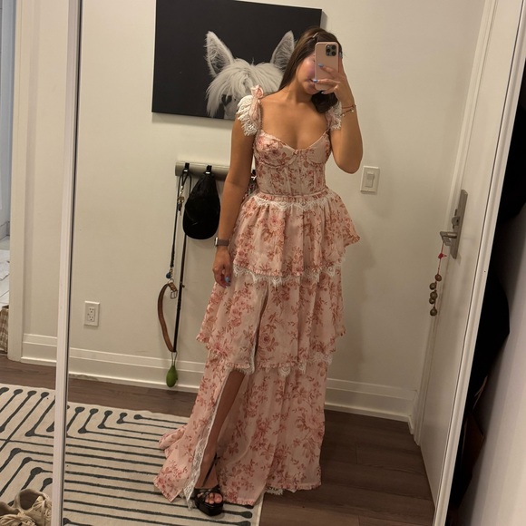 V.Champan Jolie dress in cedar rose print size 6 - Picture 2 of 4